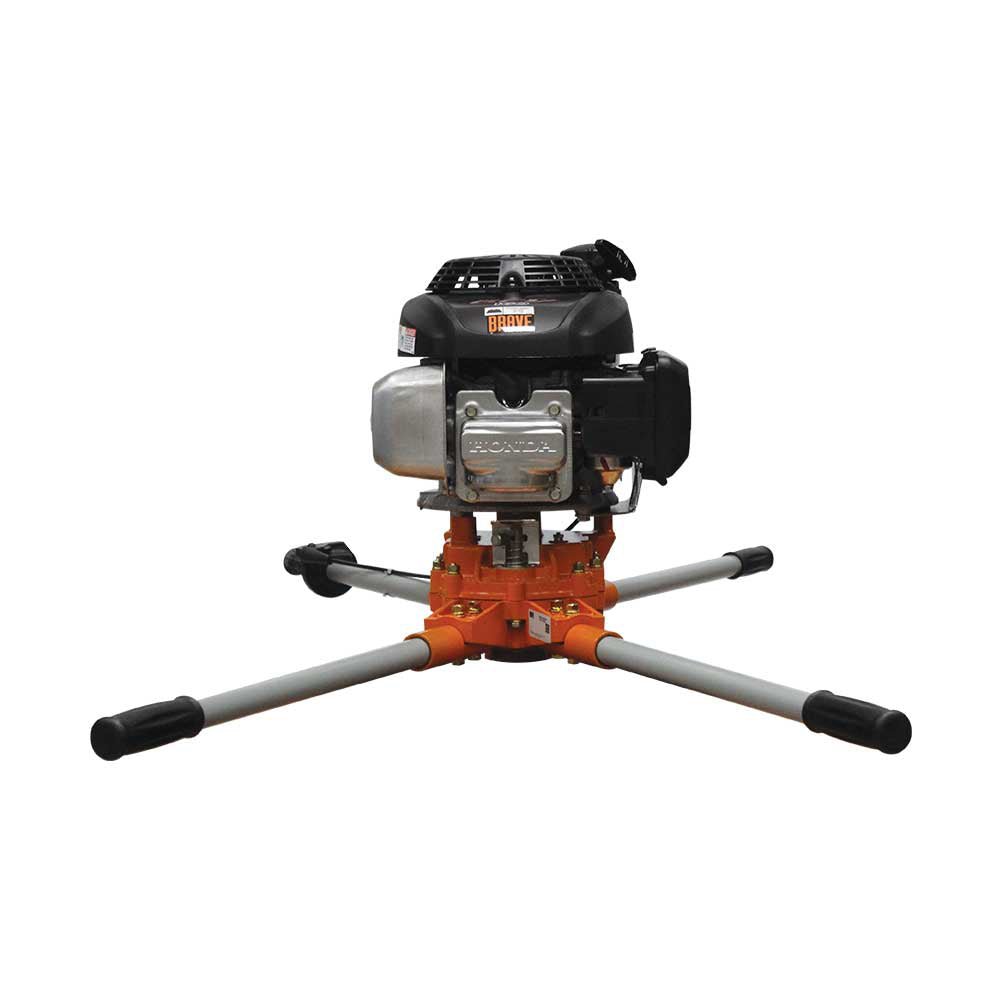 Brave Two Man Auger with 1 Inch Round Bit - Powered by Honda GCV160 Engine for Professional Landscaping and Fence Post Installation