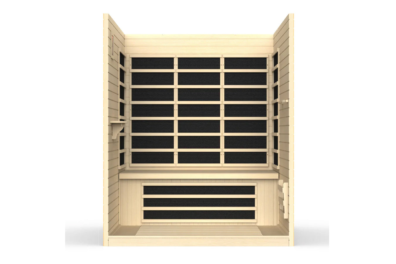 Golden Designs Vila Elite 3-Person FAR Infrared Sauna with Ultra Low EMF - Perfect for Home Spa, Relaxation & Detox Therapy