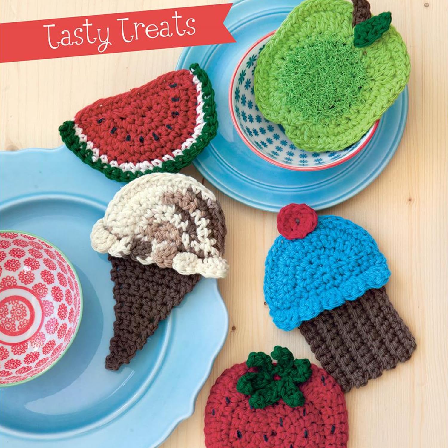 Cute Crochet Scrubbies for Kitchen & Bath - Eco-Friendly Handmade Dish & Face Cleaning Pads - Perfect for Washing Dishes, Removing Makeup & Gentle Exfoliation