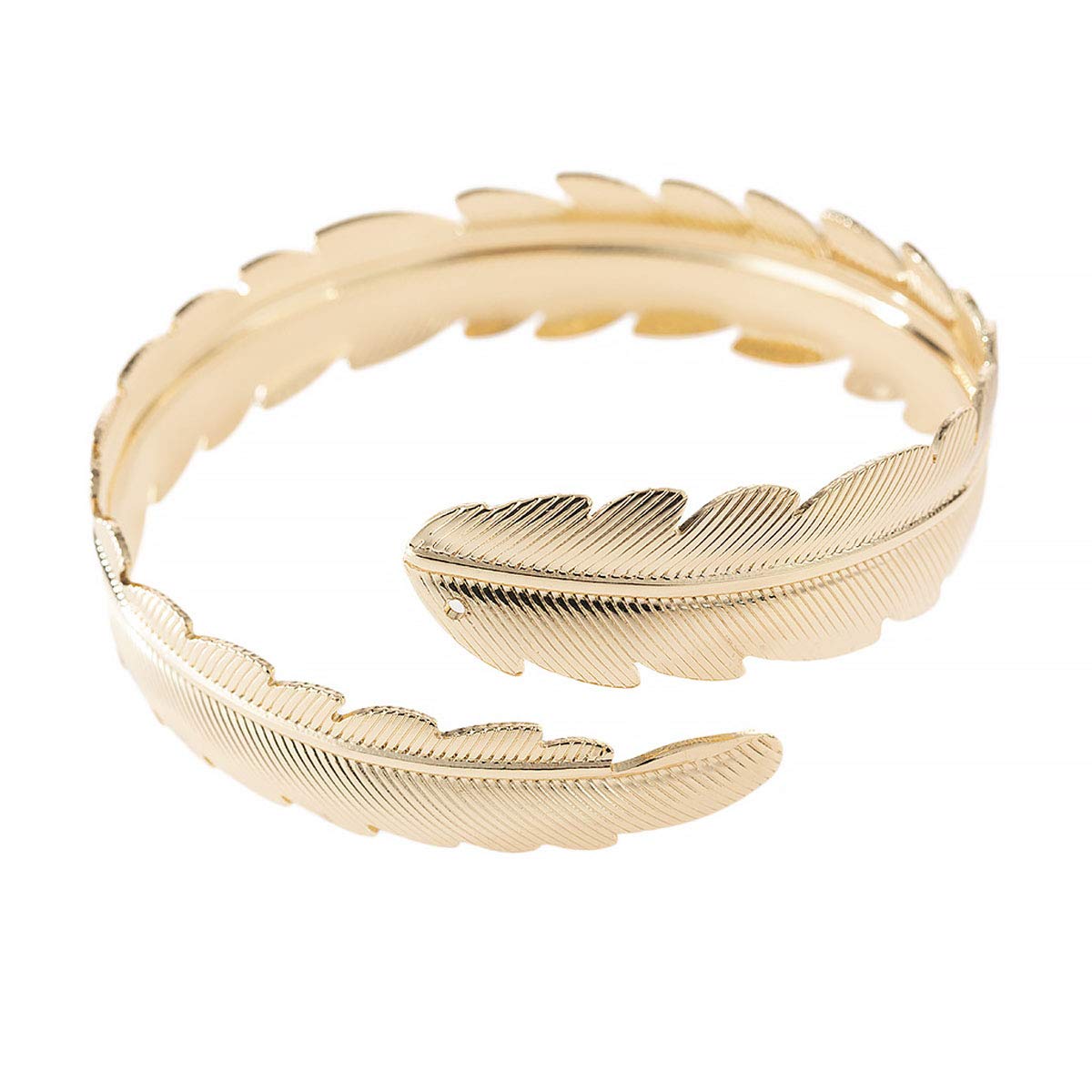 Minimalist Metal Punk Spiral Coil Arm Cuff Bracelet - Adjustable Hammered Wrap Armband Bangle for Women - Perfect for Gothic, Rock, and Boho Fashion Styles