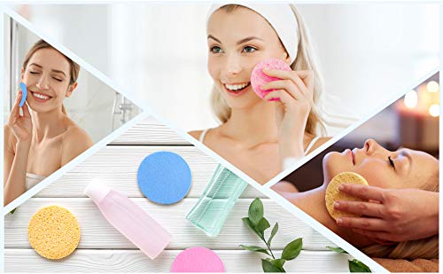 REETIK FASHION HUB 2-Pack Compressed Facial Cleansing Sponges - Gentle Exfoliating & Makeup Remover Pads for Soft Skin | Perfect for Daily Face Wash, Makeup Removal & Skincare Routine