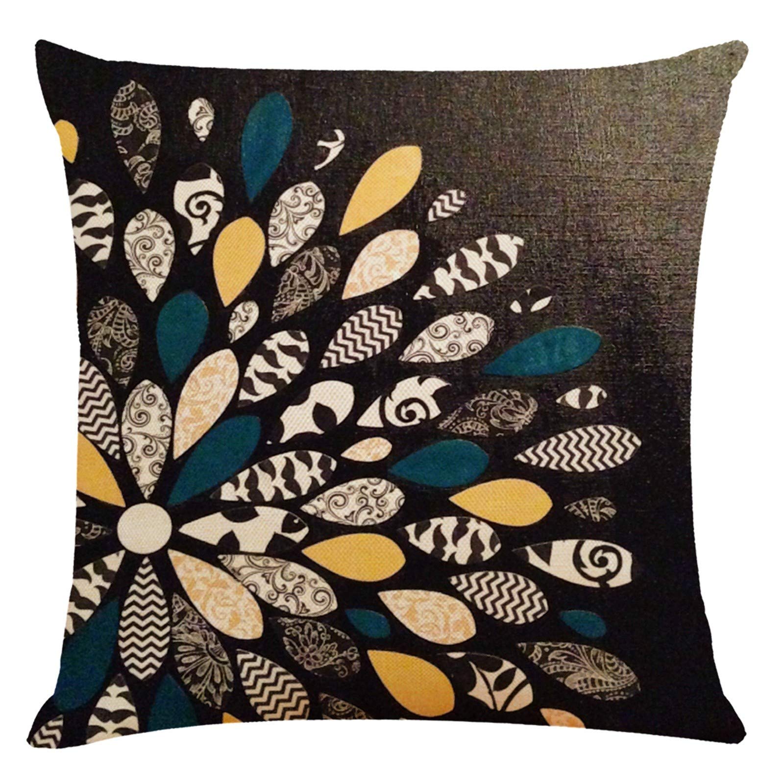 XINDEEK 18x18 Inch Linen Throw Pillow Cover - Soft Cushion Case for Sofa, Couch, Bedroom, Car & Home Decor - Perfect for Living Room, Nursery & Office Accents