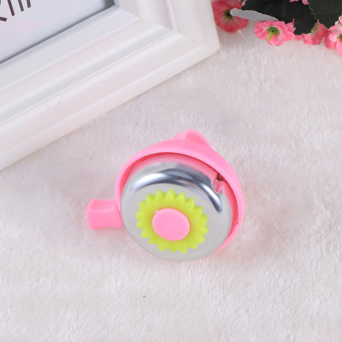 Sunflower Bike Bell for Kids - Loud Cycling Bell with Ring Horn Alarm for Boys & Girls (Pink) - Perfect for Safe Biking, School Commutes & Family Rides