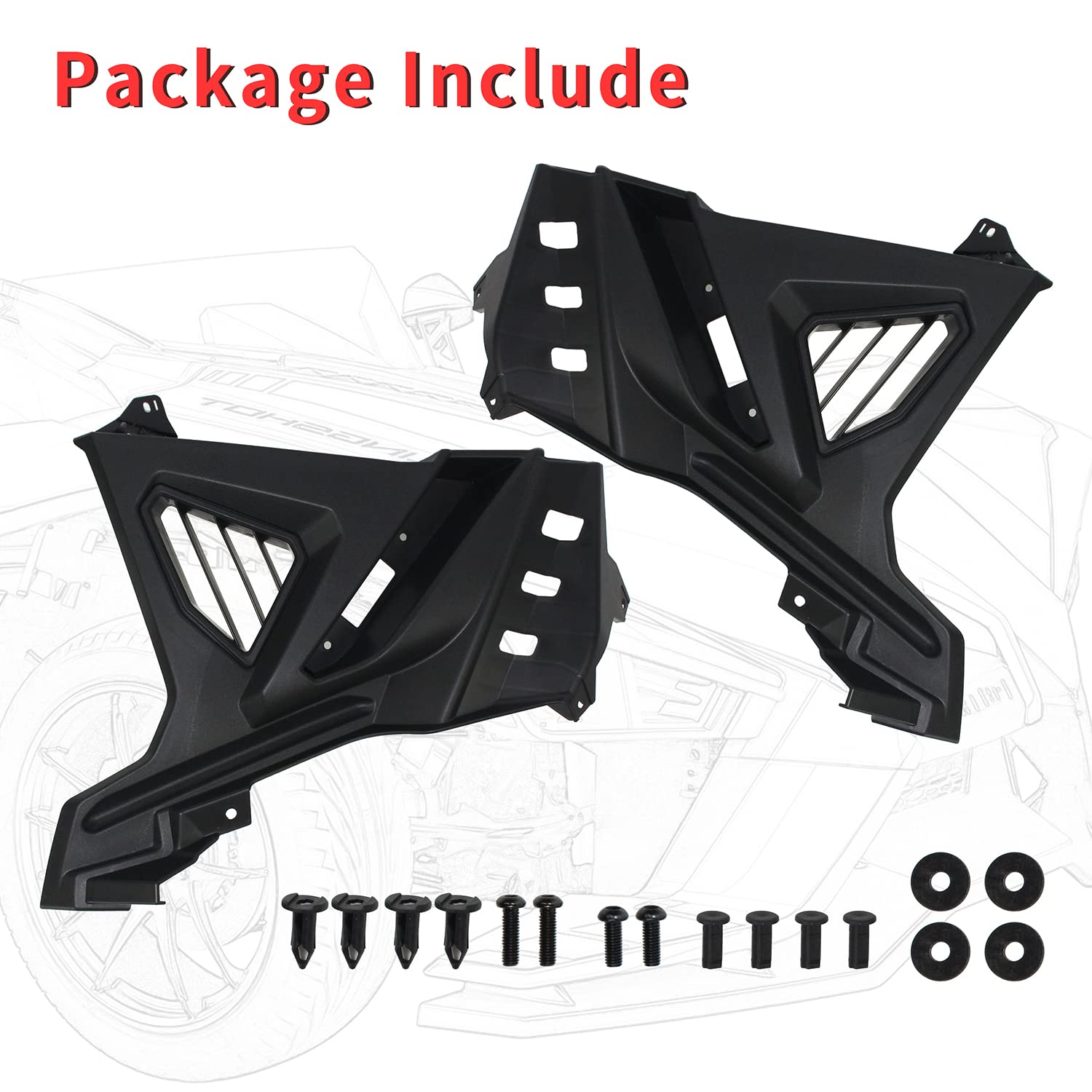 Polaris Slingshot S SL SLR R LE 2014-2021 Lower Accent Panel Light Kit - Compatible Daytime Running Lights & Trim Panel Replacement for 2884605 2884606 (Front) - Perfect for Night Driving & Custom Car Upgrades