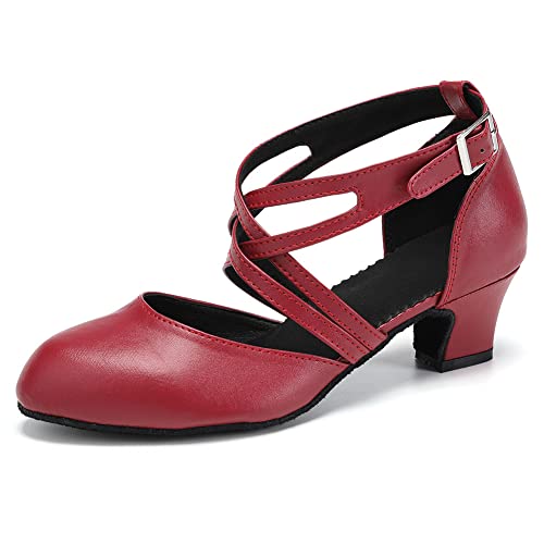 L7161-red-1.5 Inch Heel