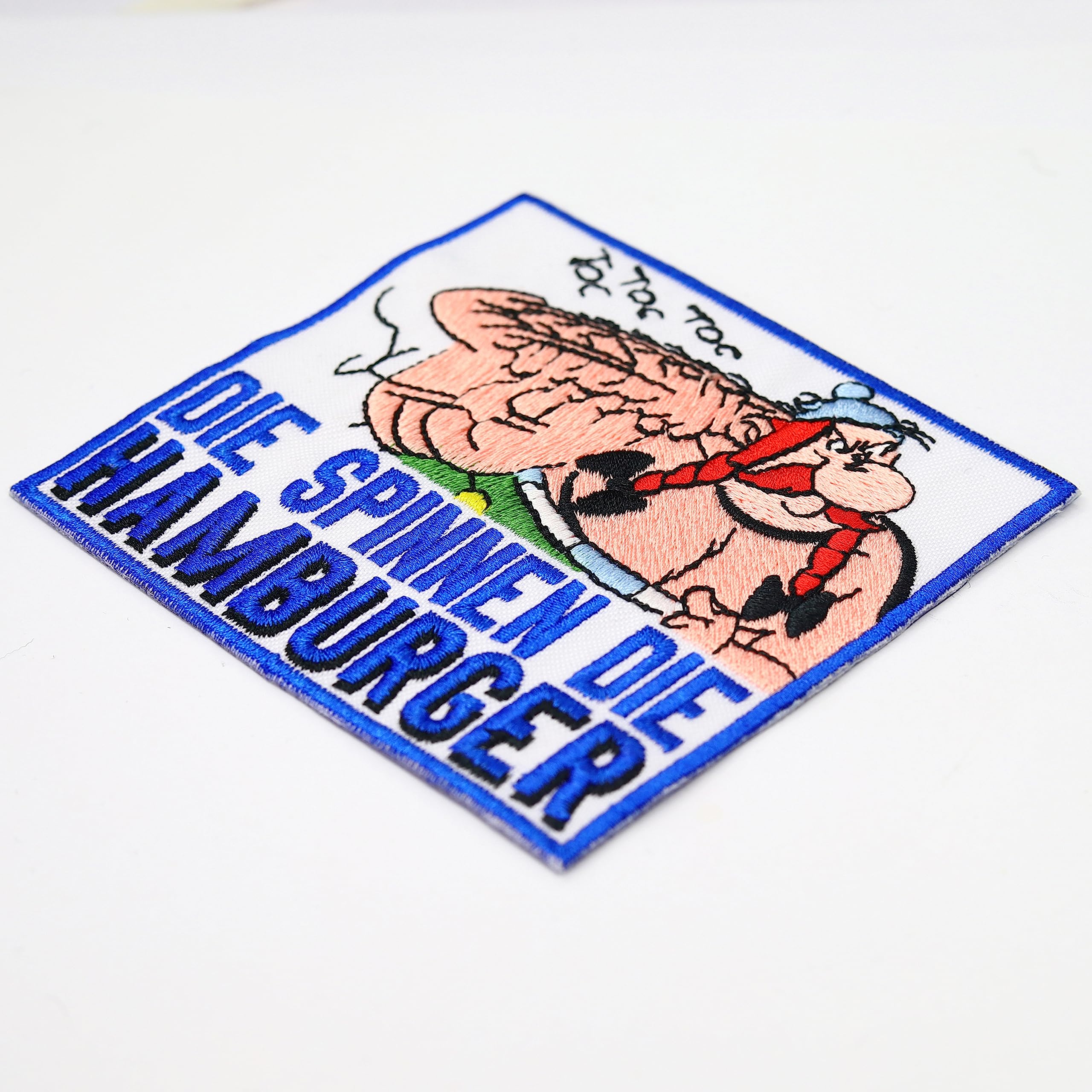 Crazy Anti Hamburg Obelix Soccer Fan Iron-On Patch Badge for Jerseys, Jackets & Caps - Perfect for Football Supporters & Costume Accessories