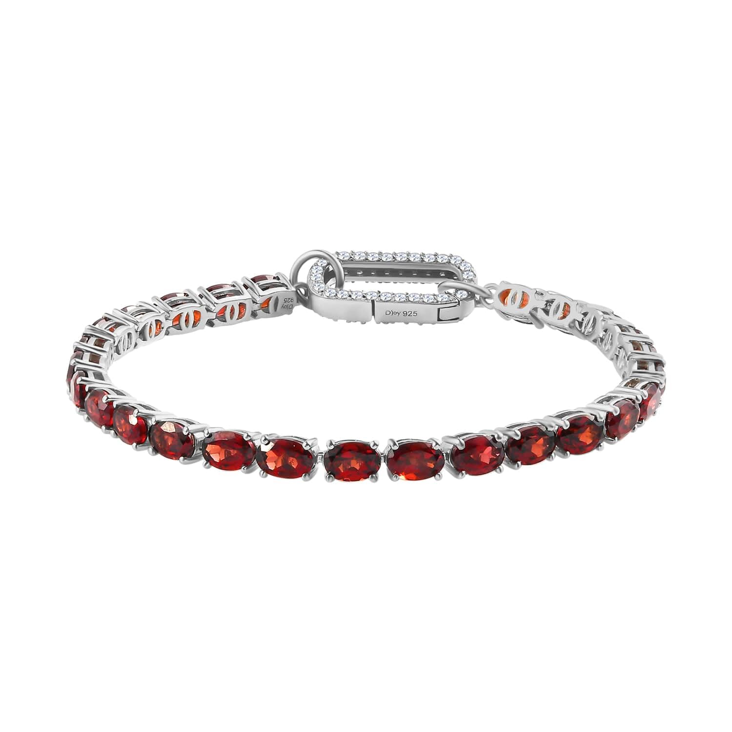 925 Sterling Silver Platinum Plated Tennis Bracelet with Charm Enhancer Lock - Elegant Women's Jewelry for Birthday, Anniversary & Special Occasions - Adjustable Size 25