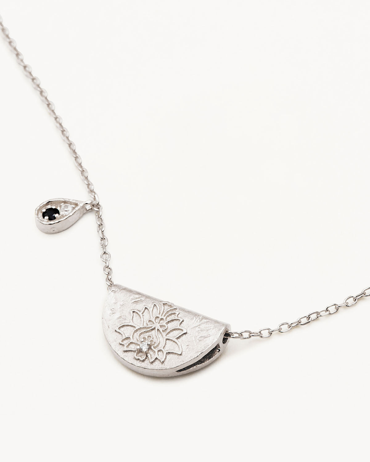September Birthstone Necklace - Sterling Silver Lotus Pendant with Sapphire | Elegant Jewelry Gift for Women, Birthday & Anniversary