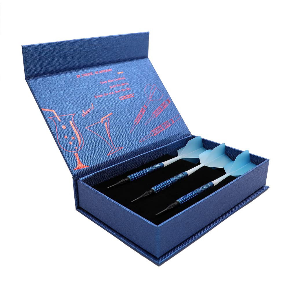 CUESOUL 90% Tungsten Soft Tip Darts Set - 19g/20g/21g Oil Paint Finish for Cocktail, COLA Beer & Draft Beer - Perfect for Bars, Pubs & Home Game Rooms
