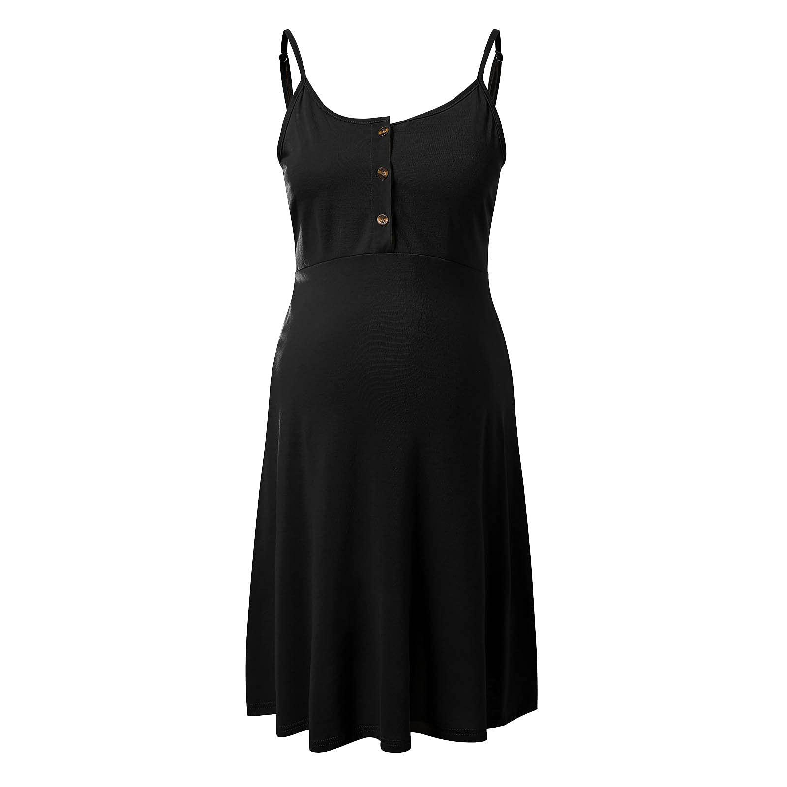 Women's Maternity Dress - Waist Sleeveless Nursing Dress with Baby Button for Pregnancy & Breastfeeding | Comfortable Summer Maternity Wear for Shower, Party & Everyday Use