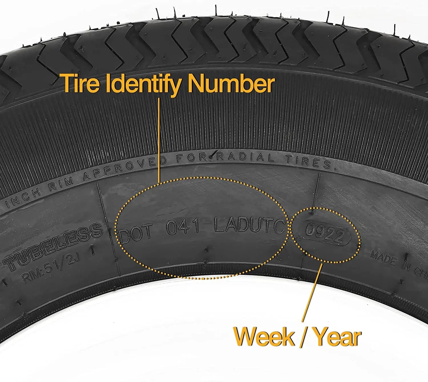 ST205/75R14 Radial Trailer Tire - Heavy Duty 8 Ply Load Range D - Set of 2 - Perfect for Boat Trailers, Utility Trailers & Campers - Durable All-Season Performance
