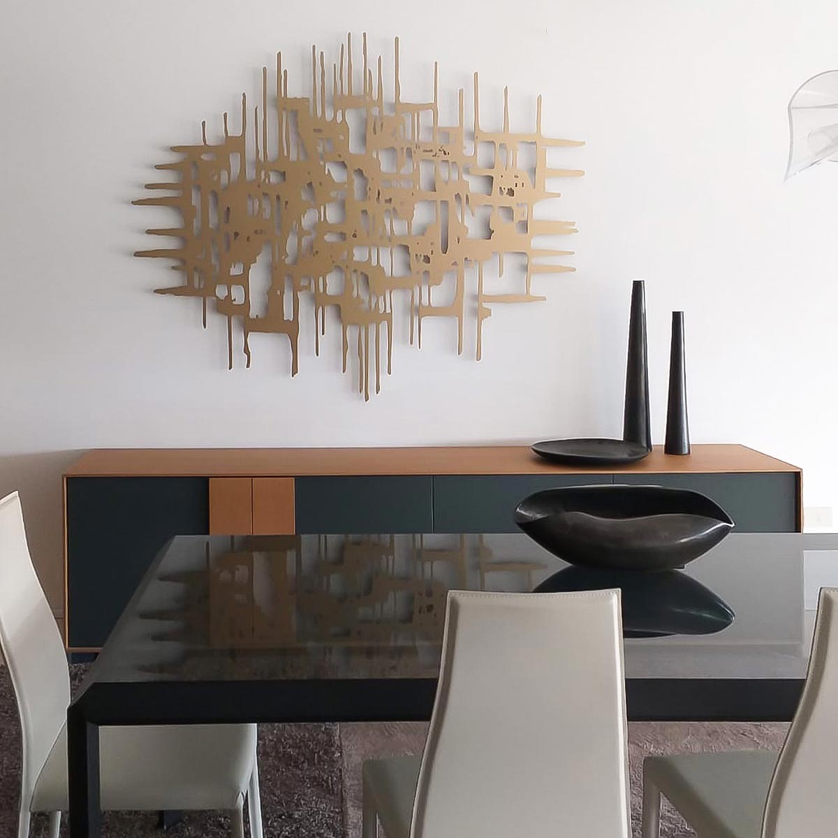 Laser Cut Corten Steel Intreccio Sculpture - Modern Outdoor & Indoor Art Decor for Garden, Patio, or Living Room