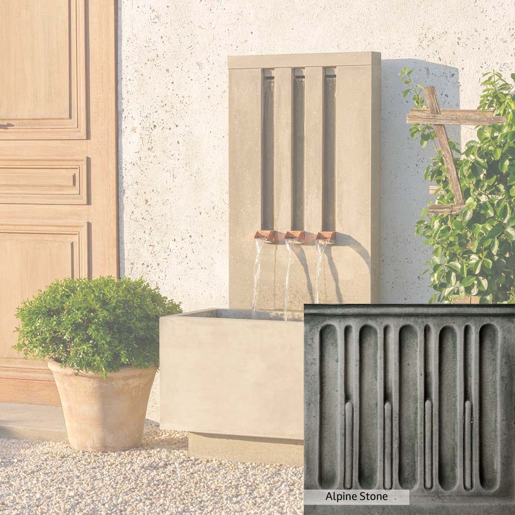 Campania International Mondrian Tall Outdoor Garden Fountain - Modern Water Feature for Patio, Yard, and Landscape Decor