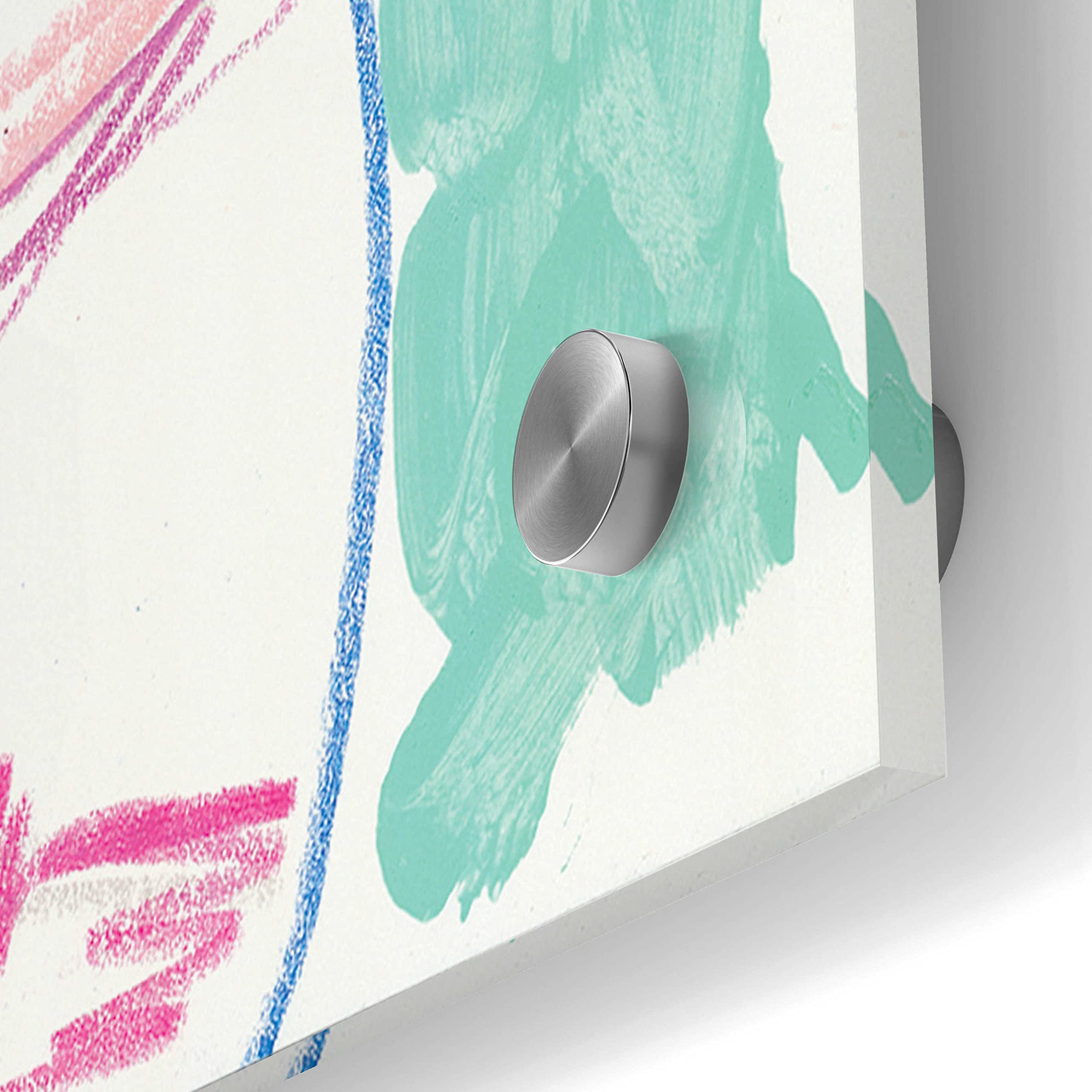 Kait Roberts 'Nightstand Blooms in Water' Acrylic Glass Wall Art - 24x36 Inches Modern Abstract Floral Painting - Perfect for Living Room, Bedroom & Office Decor