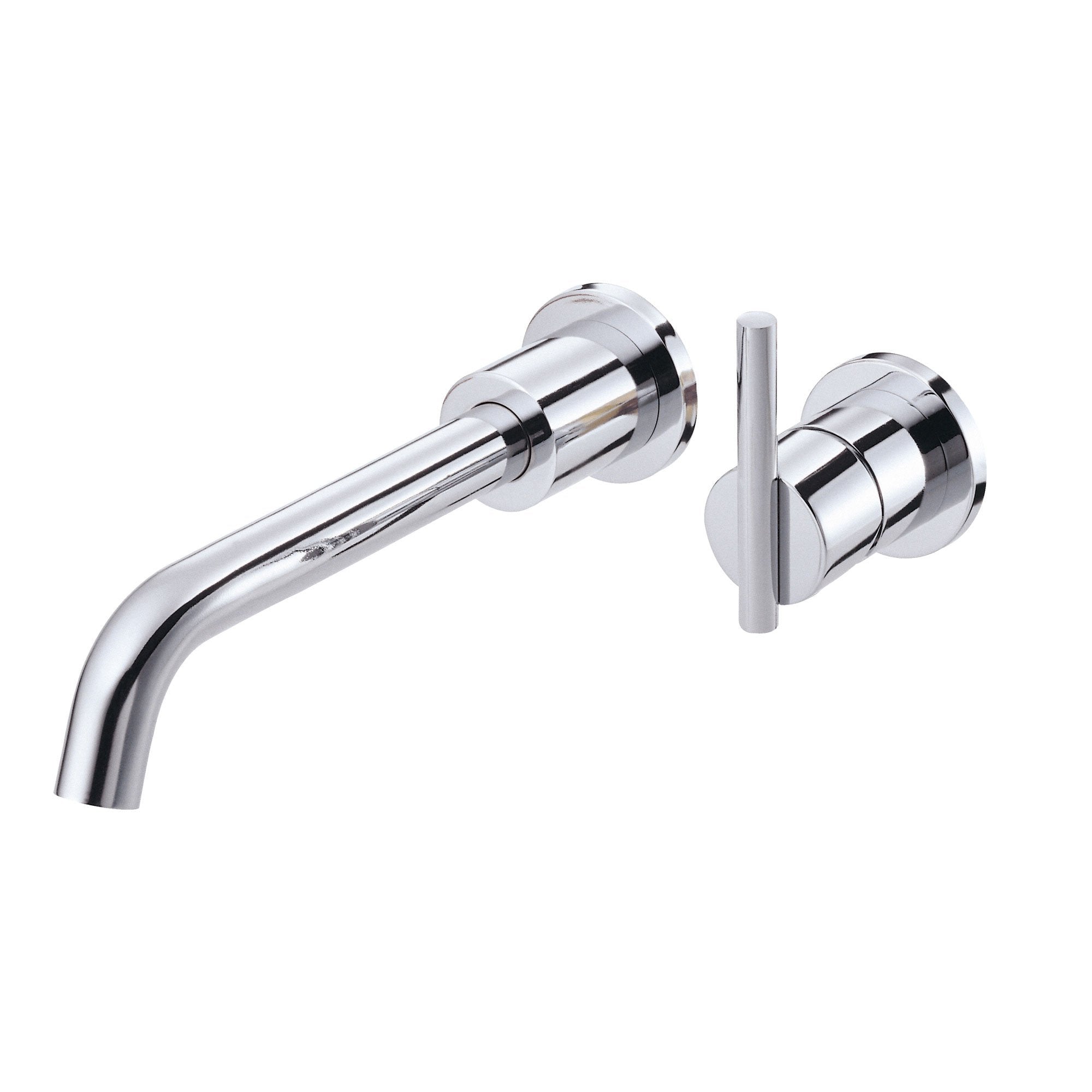 Danze Parma Chrome Single Handle Wall Mount Bathroom Faucet with Touch Down Drain - Includes Rough-in Valve | Modern Bathroom Sink Faucet for Home & Commercial Use