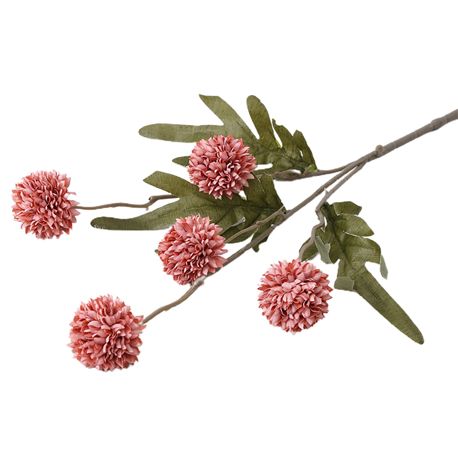 5 Heads Realistic Artificial Dandelion Flowers - Faux Silk Decorative Fake Flowers for Home Garden, Wedding, Party & Office Decor | Vivid Pastoral Style Gardening Supplies