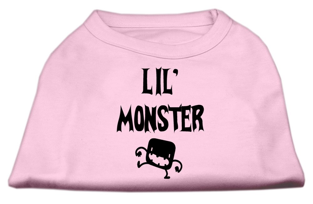 Mirage Pet Products Lil Monster Screen Print Dog Shirts - Pink XXL (18) for Small Dogs - Fun & Cute Pet Costume for Halloween, Parties & Photo Shoots