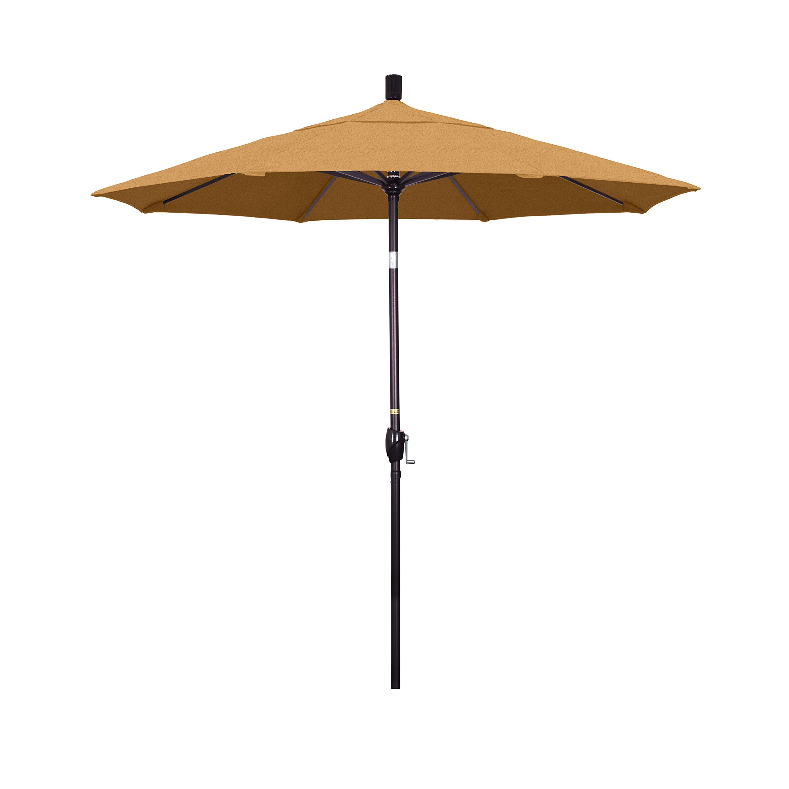 California Round Aluminum Patio Umbrella - Outdoor Market Umbrella for Garden, Poolside, and Restaurant Use