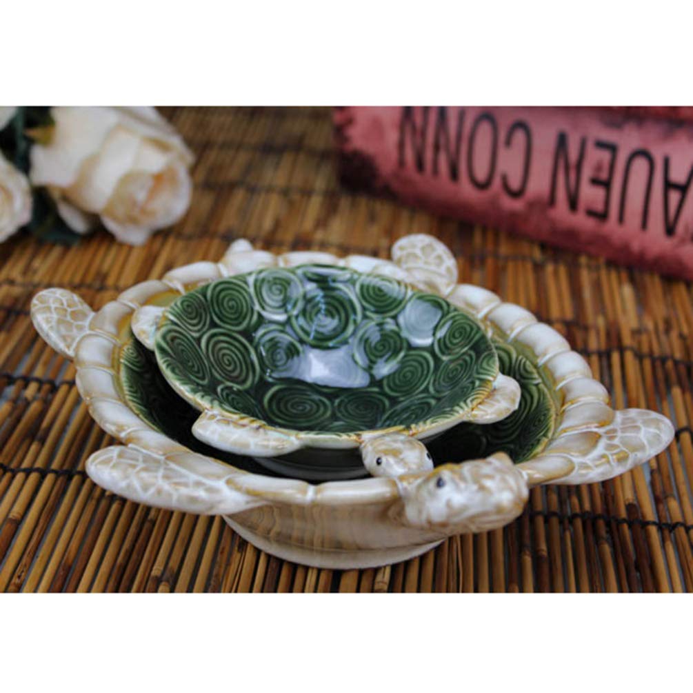 Ceramic Jewelry Dish Tray - Turtle Shaped Key Holder & Vanity Organizer | Decorative Ring Bowl, Key Bowl & Trinket Tray for Home Decor | Perfect for Jewelry Storage, Key Organization & Bathroom Vanity
