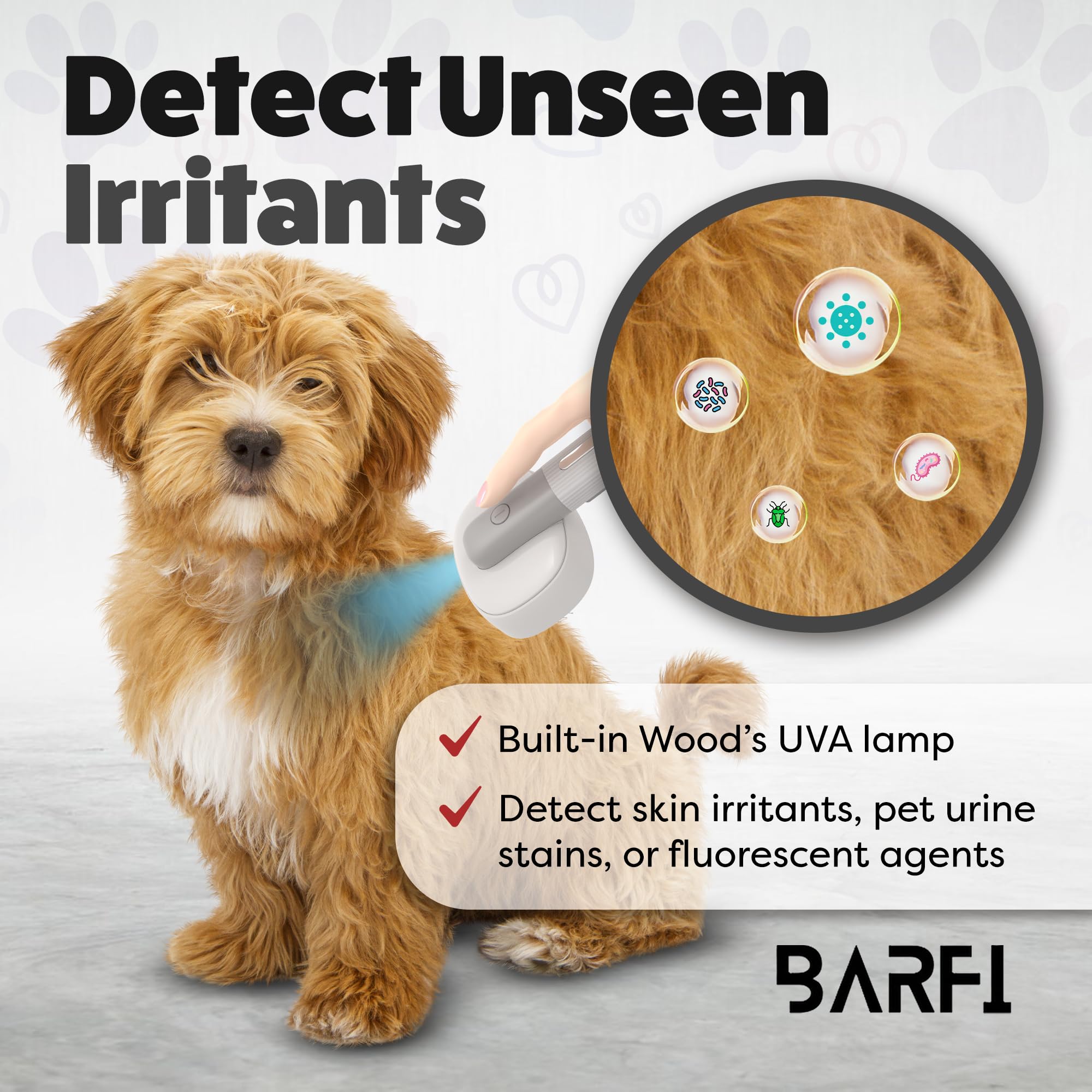 Self-Cleaning Pet Brush - BARFI Shedding Tool with Massager for Cats & Dogs - Home Grooming Essential