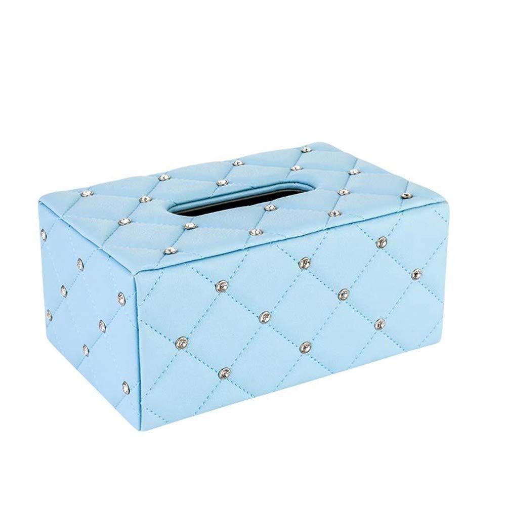 Premium Leather Tissue Box Holder - Magnetic Bottom Rectangular Napkin Dispenser for Home, Office & Car - Stylish Facial Tissue Case for Desk Decor & Automotive Organization