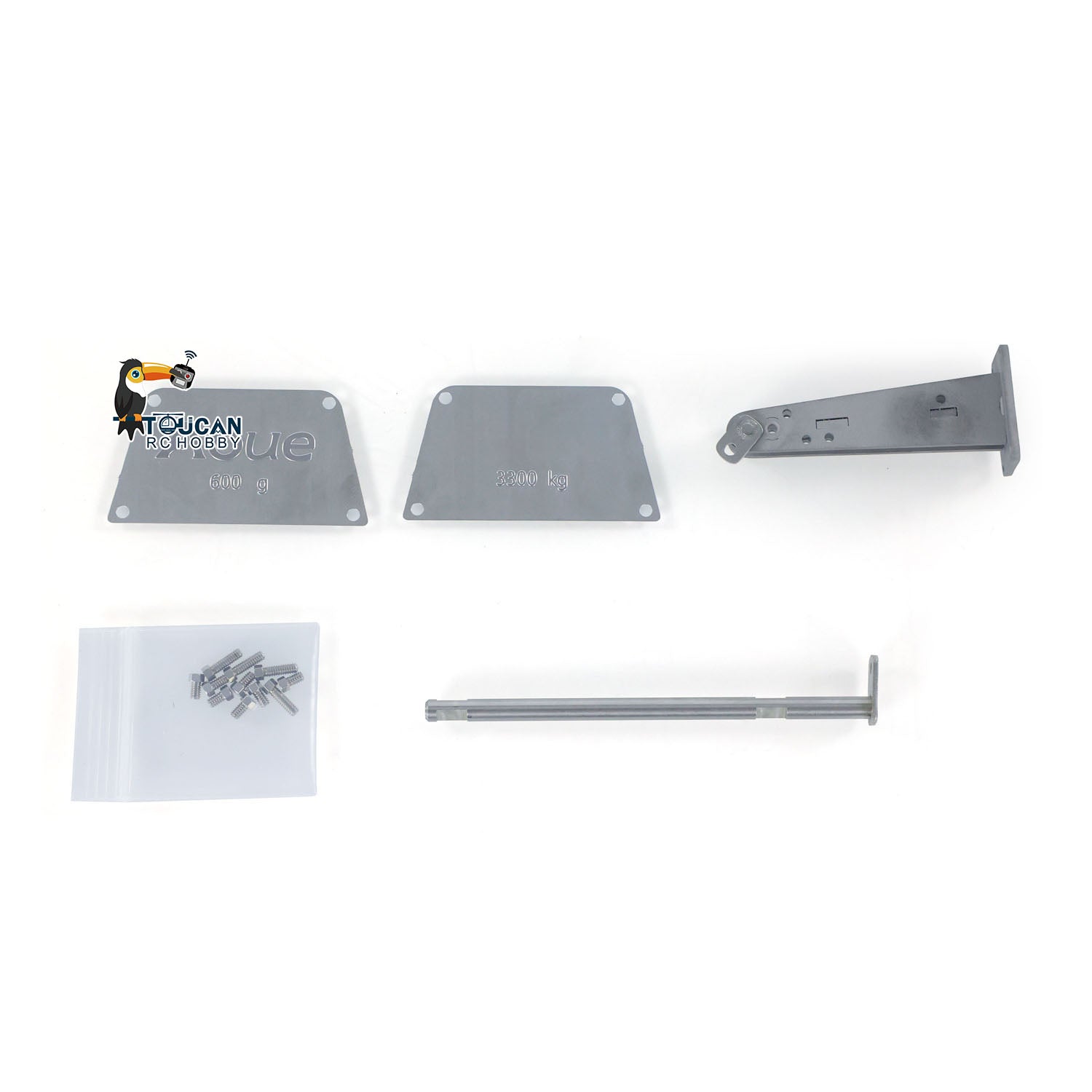 LESU 1/14 Scale Metal Counterweight Block Kit - Brass & Aluminum Alloy Accessories for AOUE 1050 Hydraulic RC Tractor | DIY Agricultural Model Car Upgrade | Perfect for RC Farming Vehicle Customization and Weight Balancing