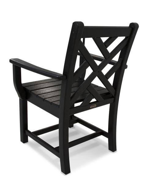 Polywood Chippendale Dining Arm Chair - Classic Outdoor/Indoor Patio Furniture - Perfect for Dining Room, Garden, and Backyard Relaxation