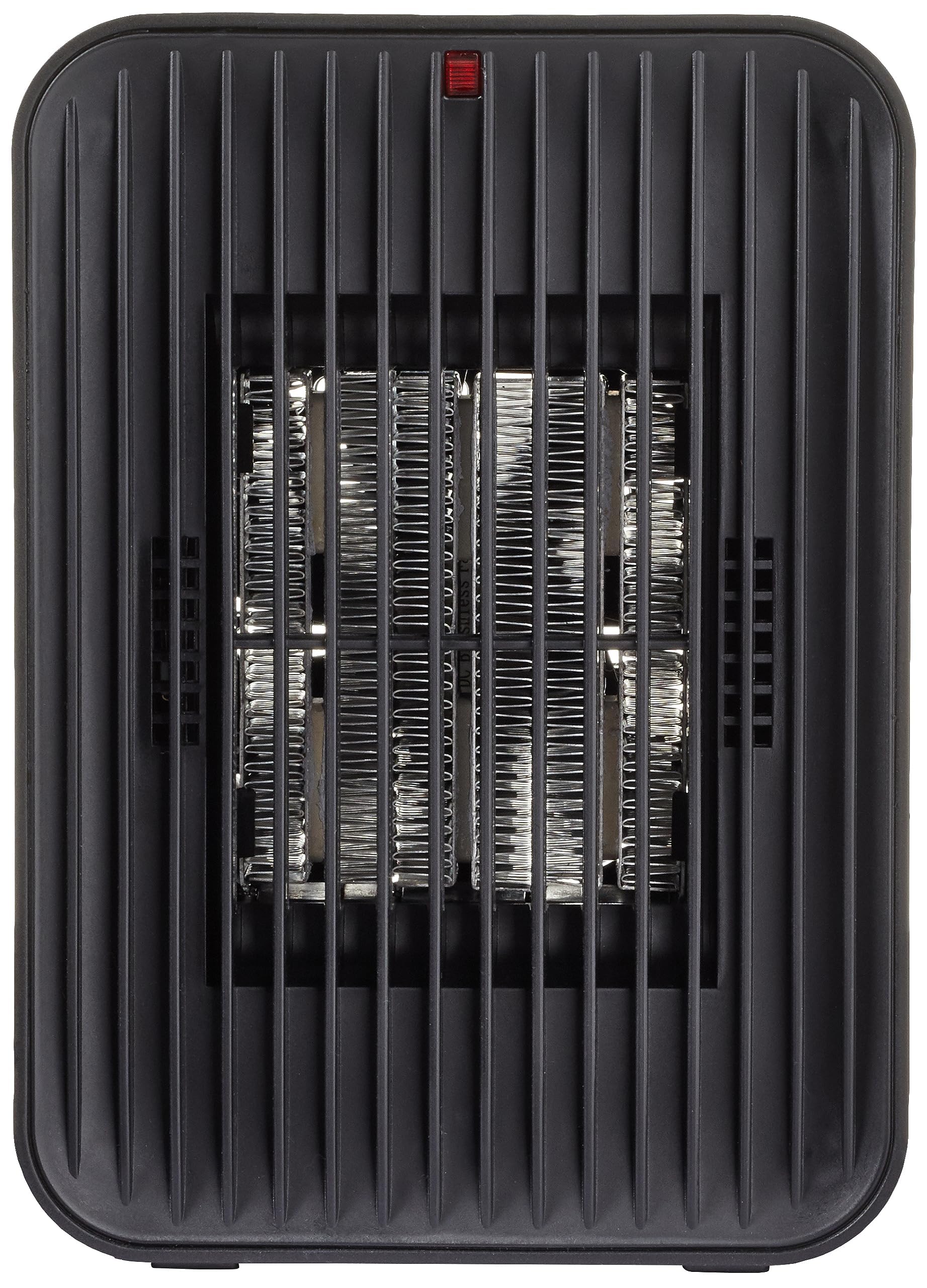 Amazon Basics Ceramic Space Heater - 520W Portable Electric Heater with 3 Heat Settings & Thermostat, Lightweight (1.7 lbs) for Bedroom, Office, Small Rooms - Black, 5.1