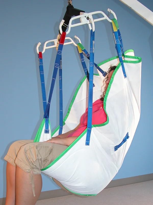 Best Universal Disposable Sling with Head Support SL-UDH823 | Premium Single-Use Patient Lift Sling for Electric & Ceiling Lifts | Tear-Resistant Design for Maximum Safety | Ideal for Hospitals, Nursing Homes & Home Care (10 Pack, Large)