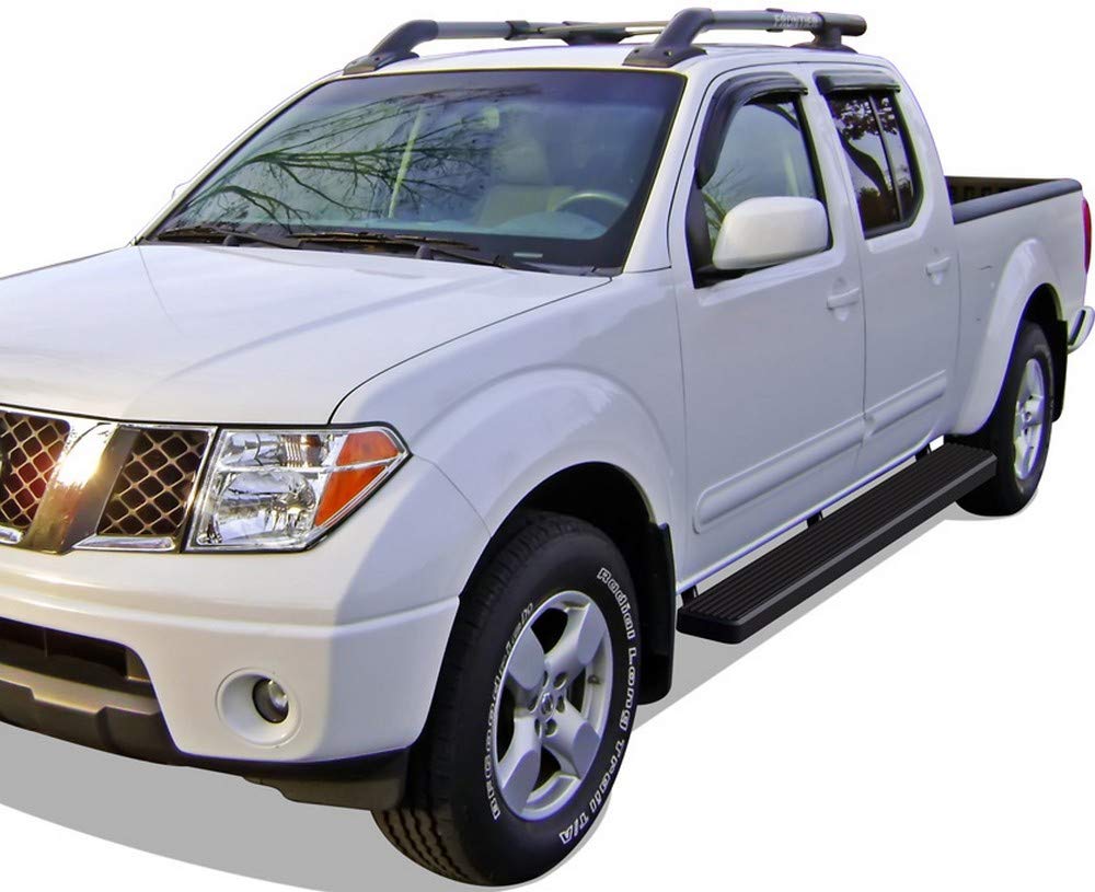APS 6-inch Wheel to Wheel Running Boards for Nissan Frontier 2005-2025 Crew Cab 6ft Bed - Black Nerf Bars Side Steps with Anti-Slip Surface | Perfect for Off-Roading, Truck Access & Easy Entry/Exit