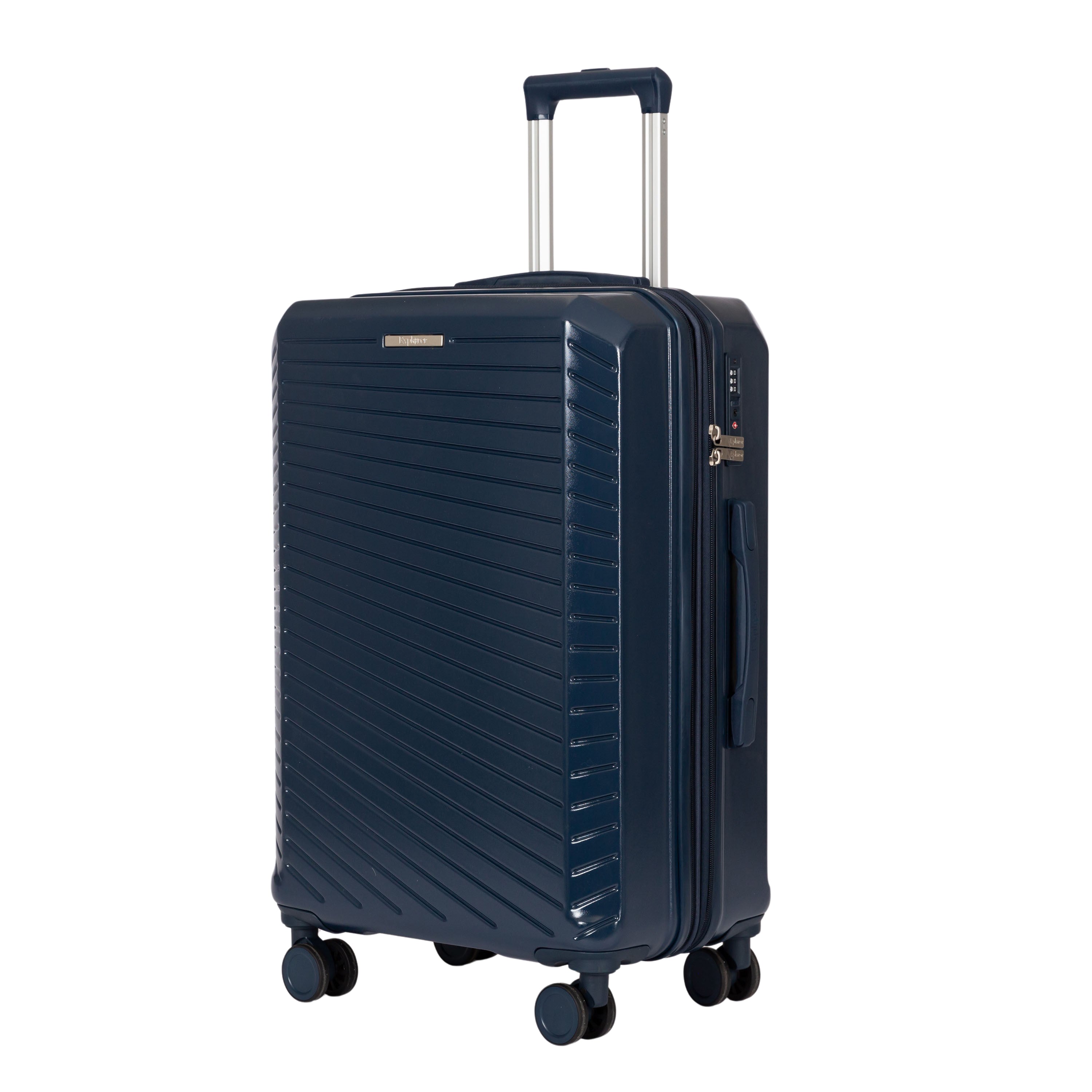 Explorer Passport Anti-Theft Expandable 2-Piece Luggage Set (Carry-On & Medium Checked Bag) - Perfect for International Travel & Business Trips