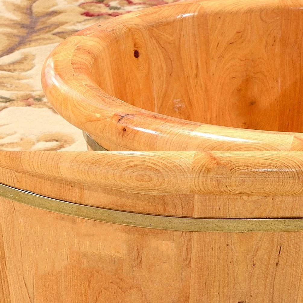 Premium Solid Wood Foot Bath Massager Tub - Natural Wooden Foot Spa Bucket for Relaxation, Sauna & Aromatherapy | Perfect for Home Use, Pedicures & Stress Relief