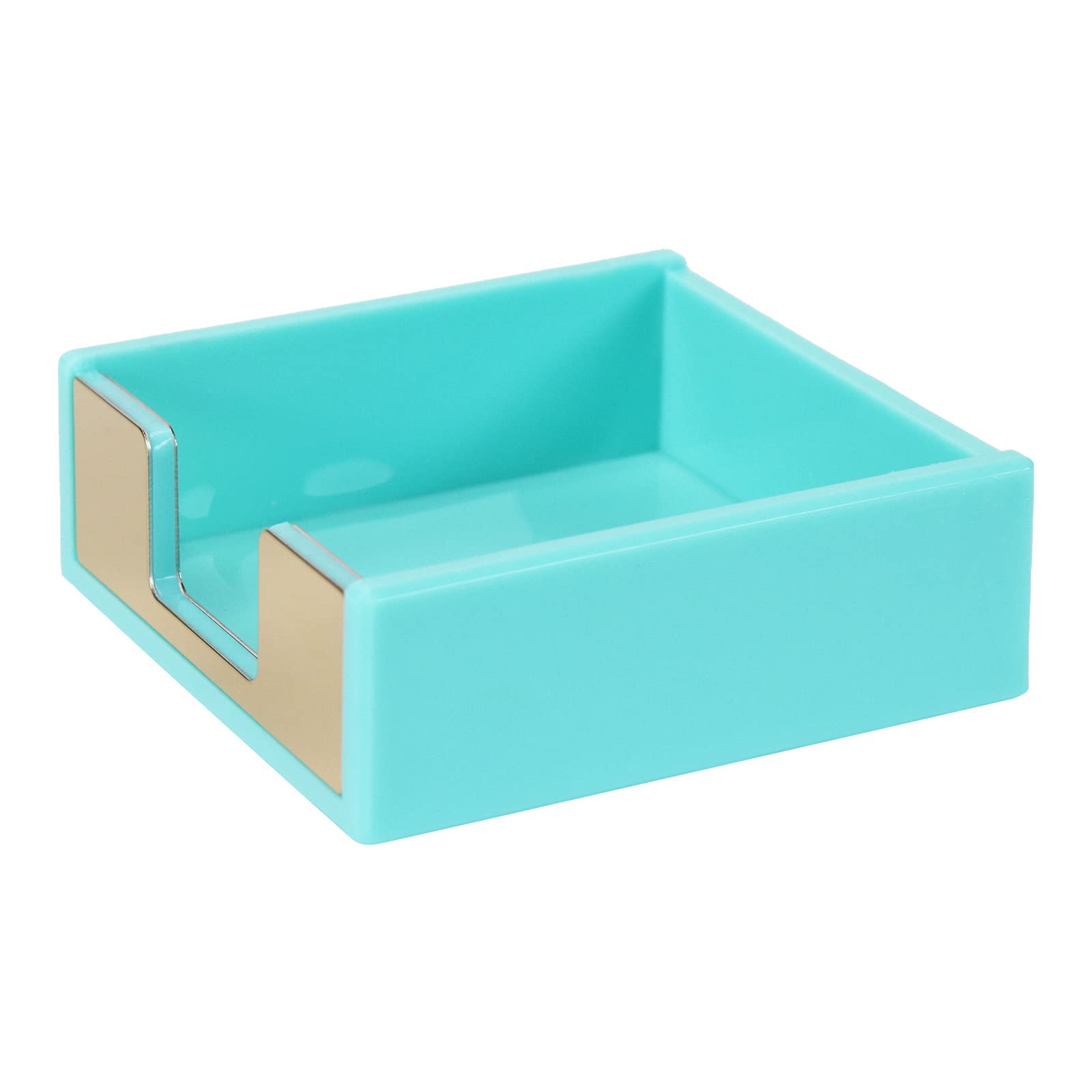 Acrylic Sticky Note Holder & Business Card Dispenser - Light Green Desktop Organizer for Office, Home, and School | Perfect for Notes, Reminders, and Desk Organization