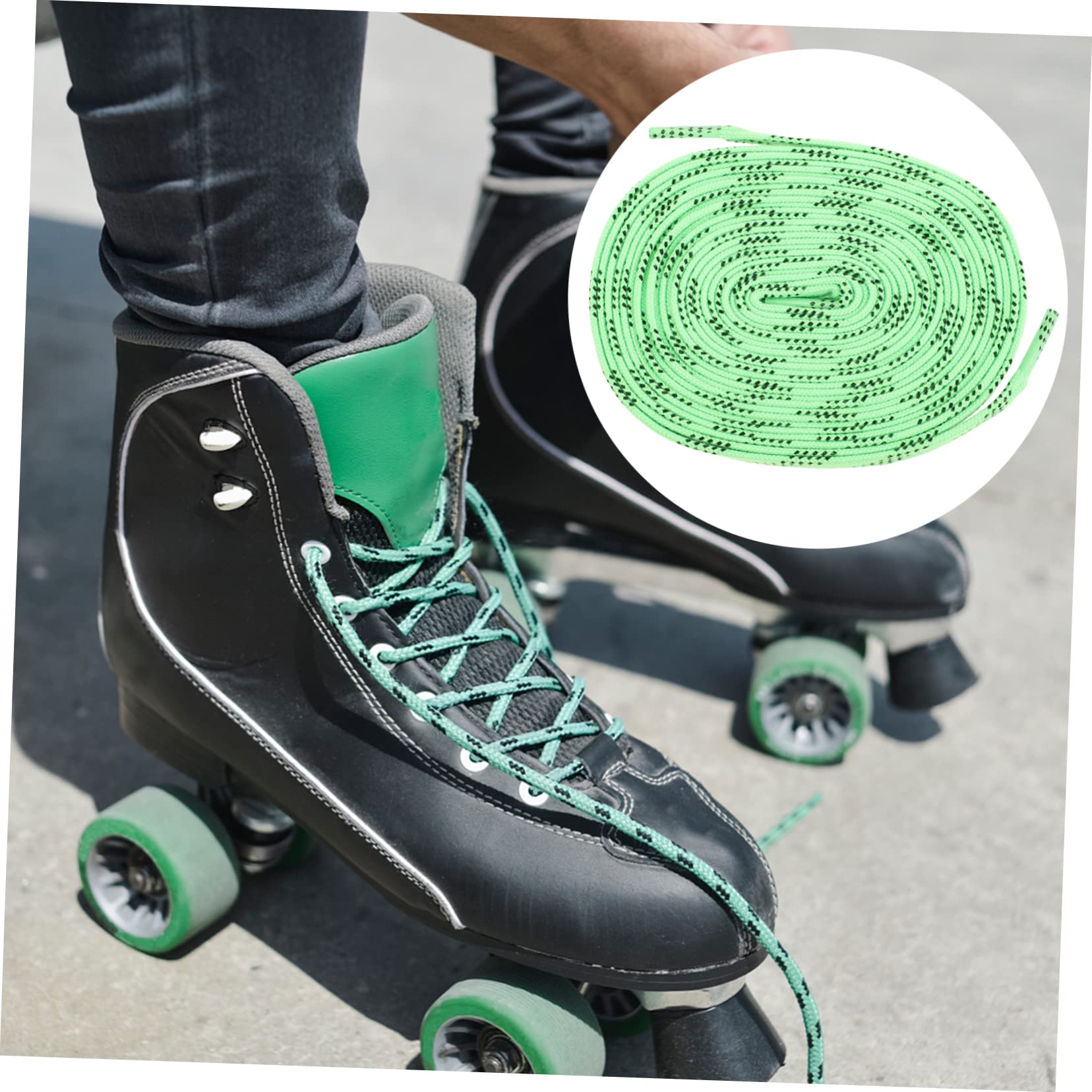 BESPORTBLE Hockey Shoelaces - 1 Pair Durable Sneaker Laces for Sports Shoes | Non-Slip Cool Design | Perfect for Hockey, Running & Athletic Shoes - Enhance Performance & Style