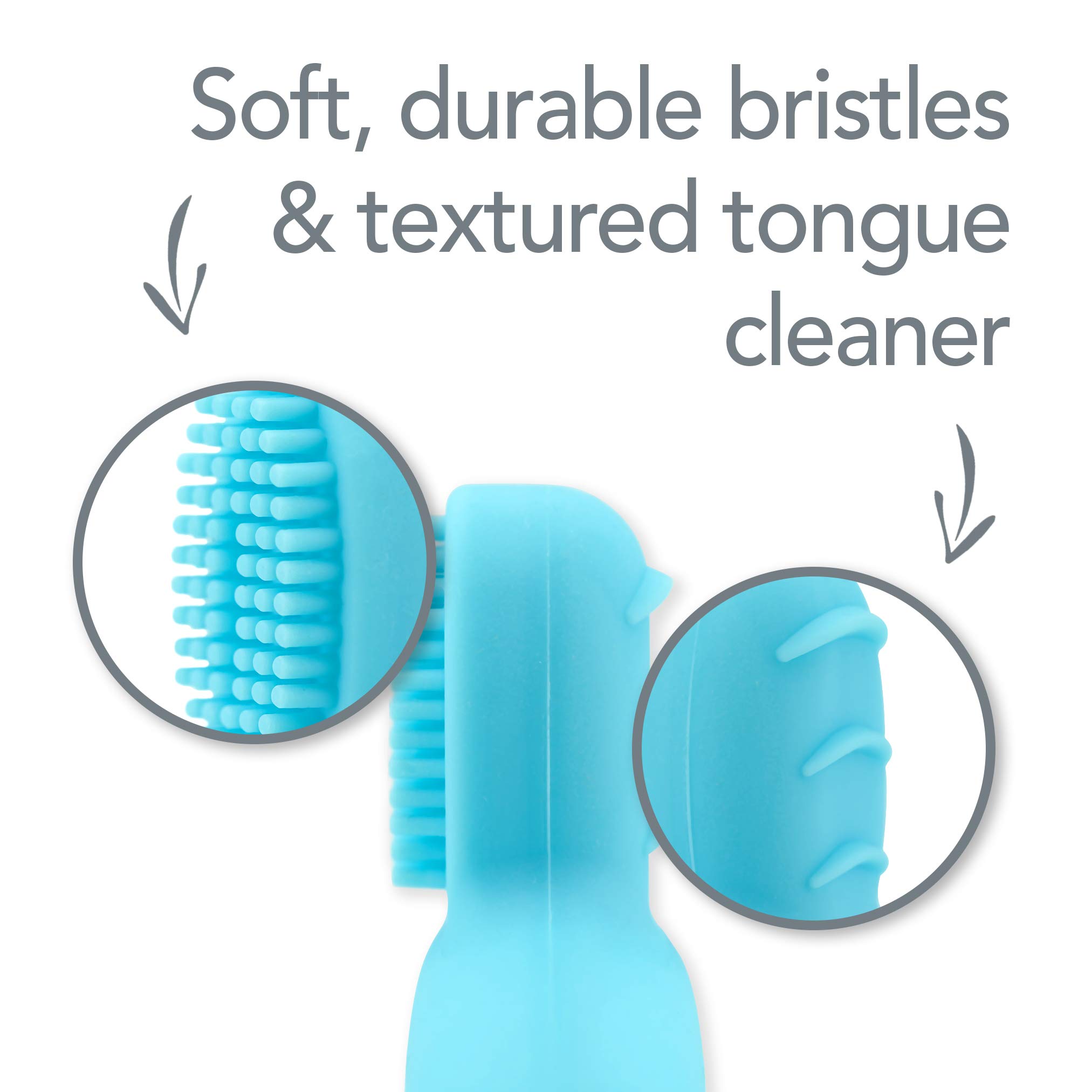 Green Sprouts Silicone Learning Toothbrush for Toddlers - BPA-Free, Food-Grade Safe Baby Training Toothbrush | Helps Develop Brushing Skills | Dishwasher & Sterilizer Safe | Perfect for Bath Time & Early Dental Care