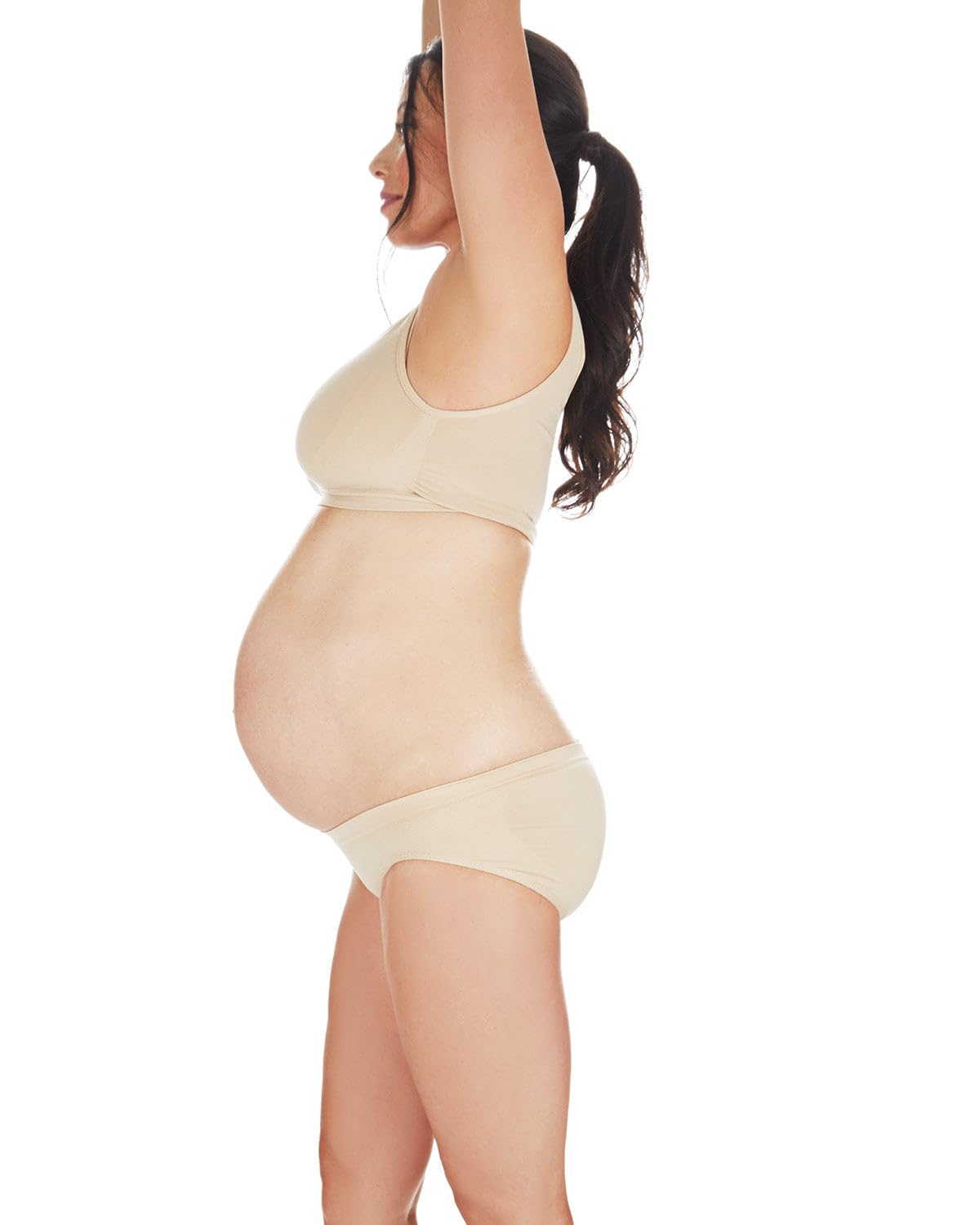 MeMoi SlimMe Women's Low-Waist Nylon Maternity Underwear - Comfortable & Breathable Postpartum Panties for Pregnancy & Recovery