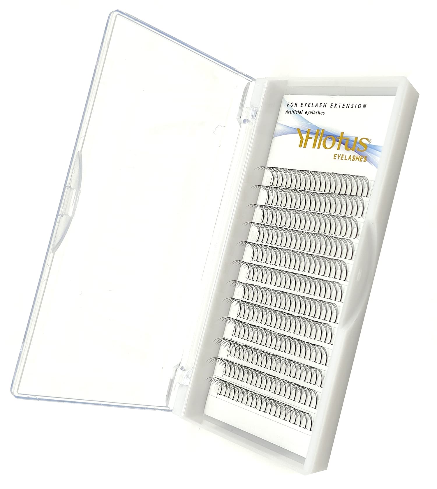 3D Volume Fans Long Stem Premade Eyelash Extensions - 0.07 Thick Handmade Mink Wispy Clusters (12mm) for Natural & Glamorous Look - Perfect for Weddings, Parties & Special Occasions