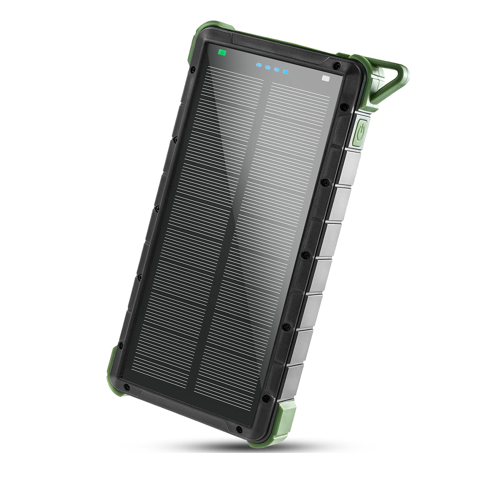 30000mAh Solar Power Bank with Wireless Charging | Waterproof Portable Solar Charger for iPhone, Samsung, Tablets | Dual USB & Type-C Ports | Built-in LED Flashlight | Perfect for Camping, Hiking & Emergency Power Backup
