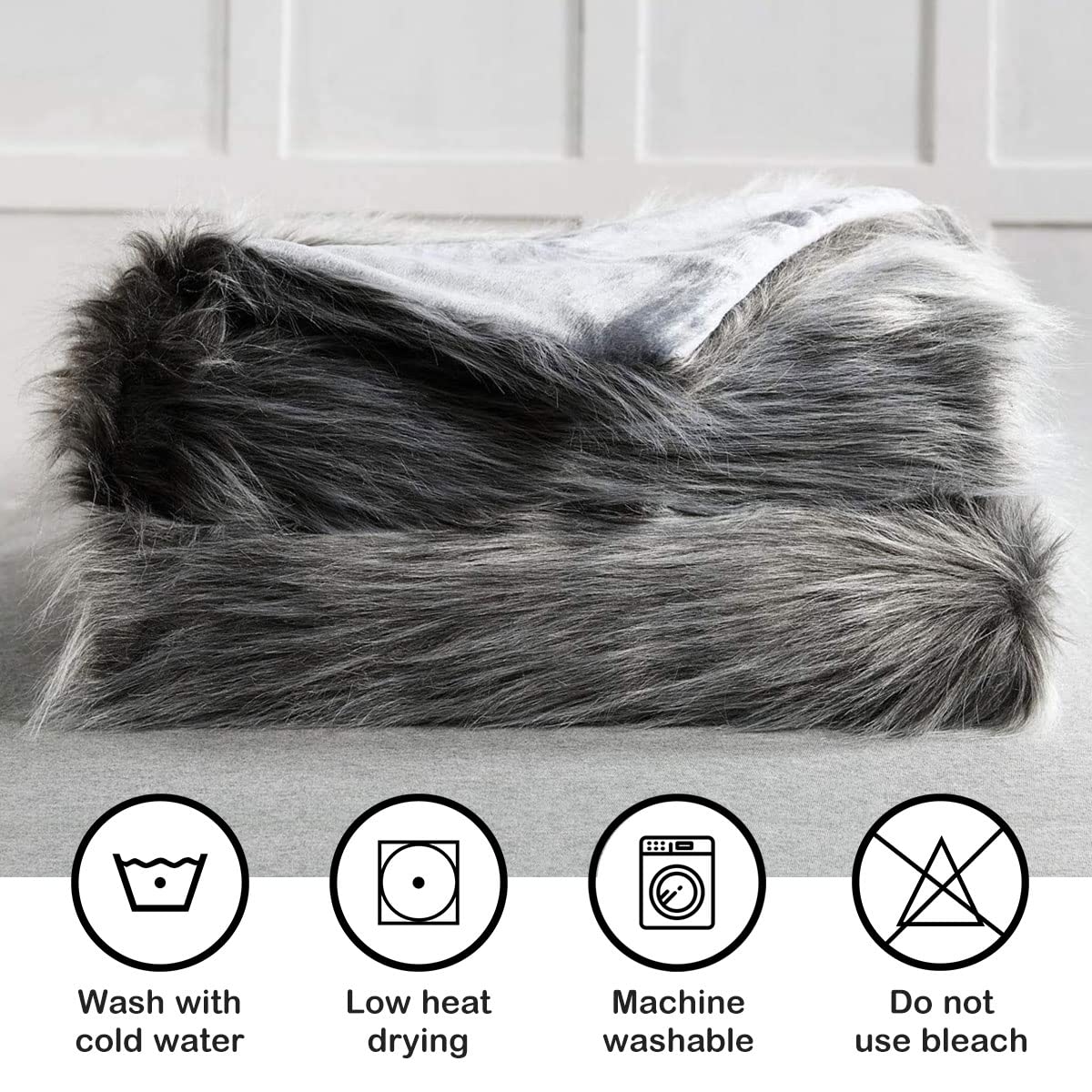 Luxury Faux Fur Blanket King Size 104
