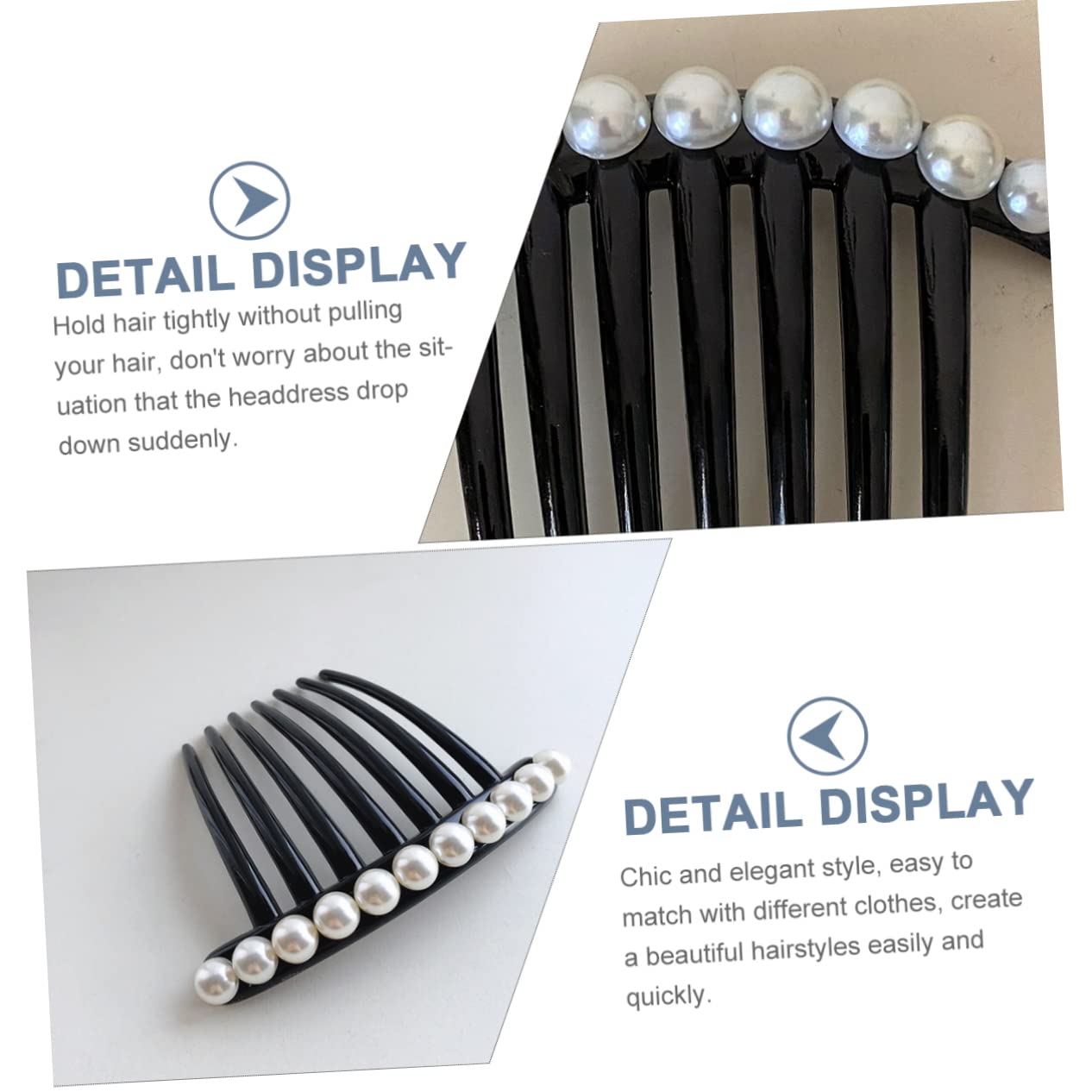 FOMIYES 5-Piece Hair Clips & Side Combs for Women - Elegant Hair Accessories for Weddings, Parties & Special Occasions - Perfect for Updos, Half-Up Styles & Everyday Wear