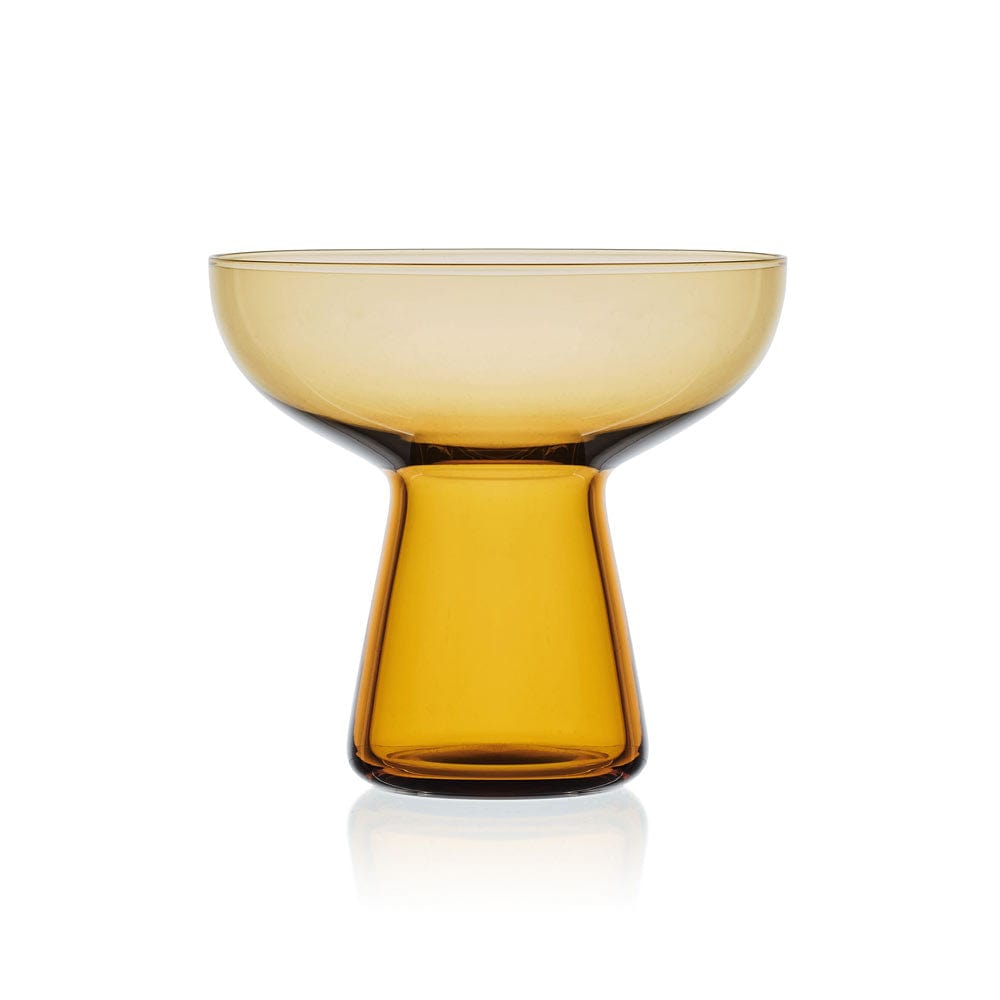 Phoebe Amber Set of 4 Margarita Cocktail Glasses - Elegant Stemmed Glassware for Tequila, Mojito & Frozen Drinks - Perfect for Parties, Weddings & Home Bars