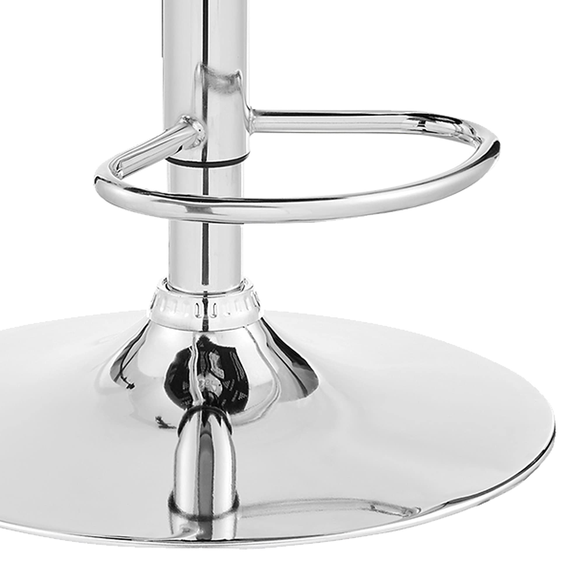Benjara 20-Inch Metal and Leatherette Swivel Bar Stool - Gray and Silver - Modern Counter Height Stool for Kitchen Island, Bar, or Dining Room