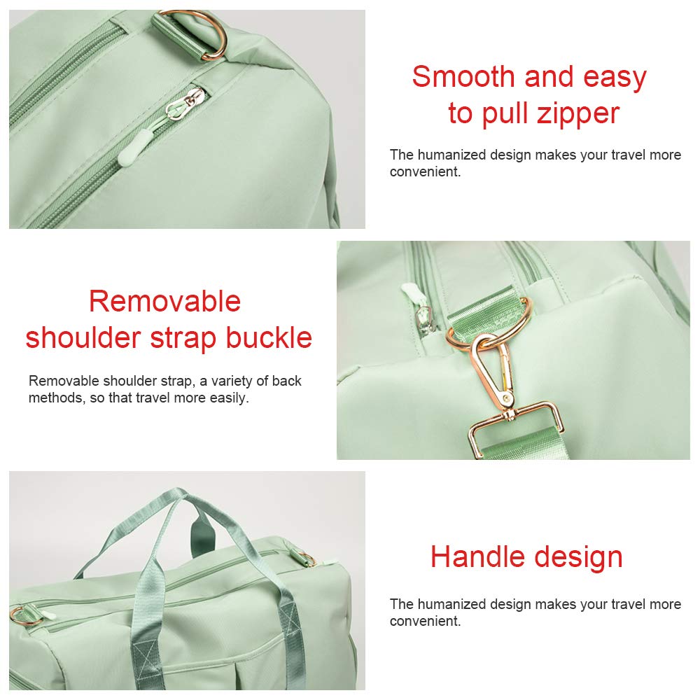 **Waterproof Sports Gym Bag for Women & Men - 29L Duffle Bag with Shoe Compartment & Wet Pocket - Cute Fruit Green Design - Perfect for Gym, Travel & Workout**