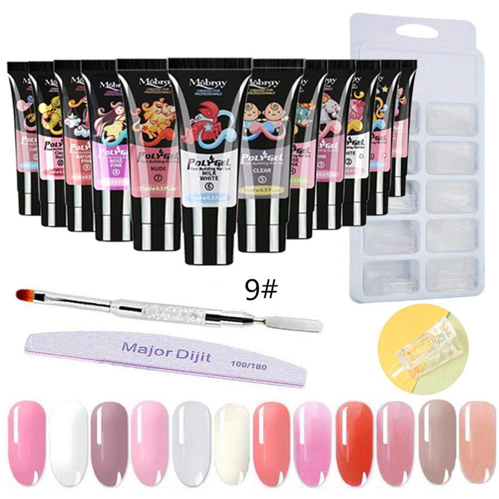 Anself Poly Gel Nail Kit - DIY Extension & Manicure Set for Salon & Home Use