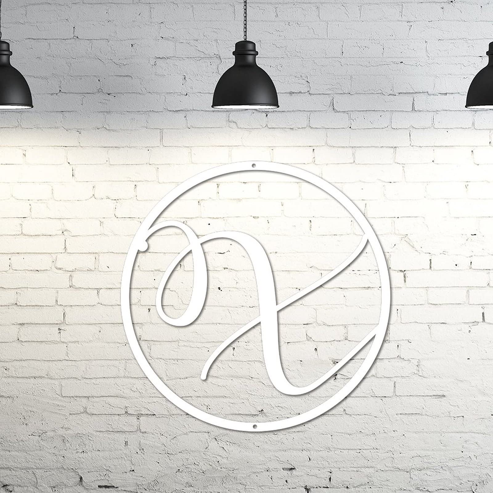 Personalized Monogram Metal Sign - Custom Metal Letters for Wall Decor, Initial Door Wreath Welcome Sign - 18 Inch Rustic Home Decor for Entryway, Living Room & Wedding Gifts