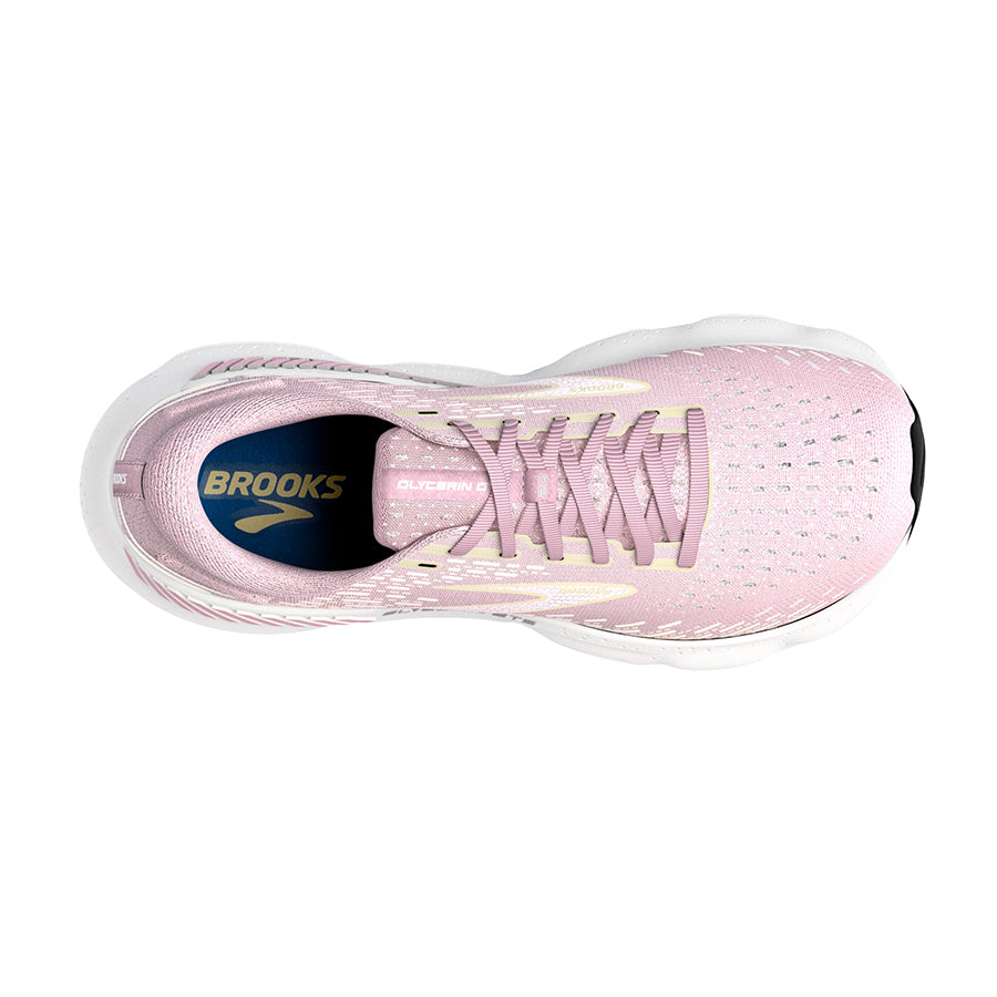 **Brooks Women's Glycerin GTS 20 Running Shoes – Cushioned Support for Long-Distance Running & Marathon Training**    **使用场景:** Perfect for marathon training, long-distance running, and everyday comfort with premium cushioning and stability.