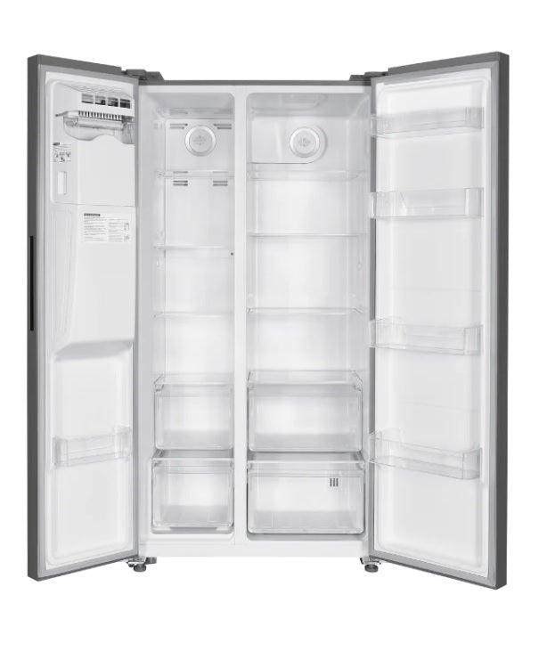 Imprasio 513L Side by Side Refrigerator Freezer with Water Dispenser - Energy Efficient Large Capacity Fridge for Home, Kitchen, Office, and Restaurant Use