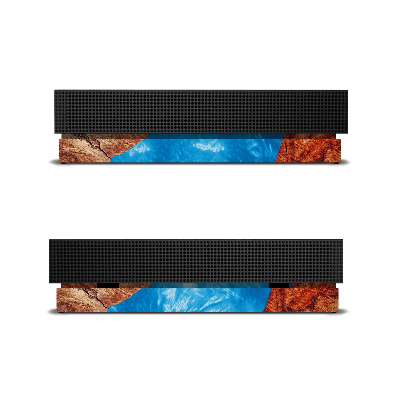 Official NFL Licensed Los Angeles Chargers Wood & Resin Vinyl Gaming Skin Sticker Cover Compatible with Xbox One X Console - Perfect for Gamers & NFL Fans, Great Gift for Sports Enthusiasts