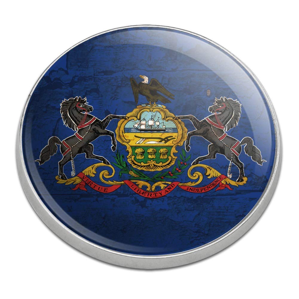 Vintage Rustic Pennsylvania State Flag Distressed USA Golf Ball Marker - Premium Metal Golf Accessory for Golfers, Collectors & Patriotic Sports Fans | Perfect for Golf Tournaments, Gifts & Memorabilia