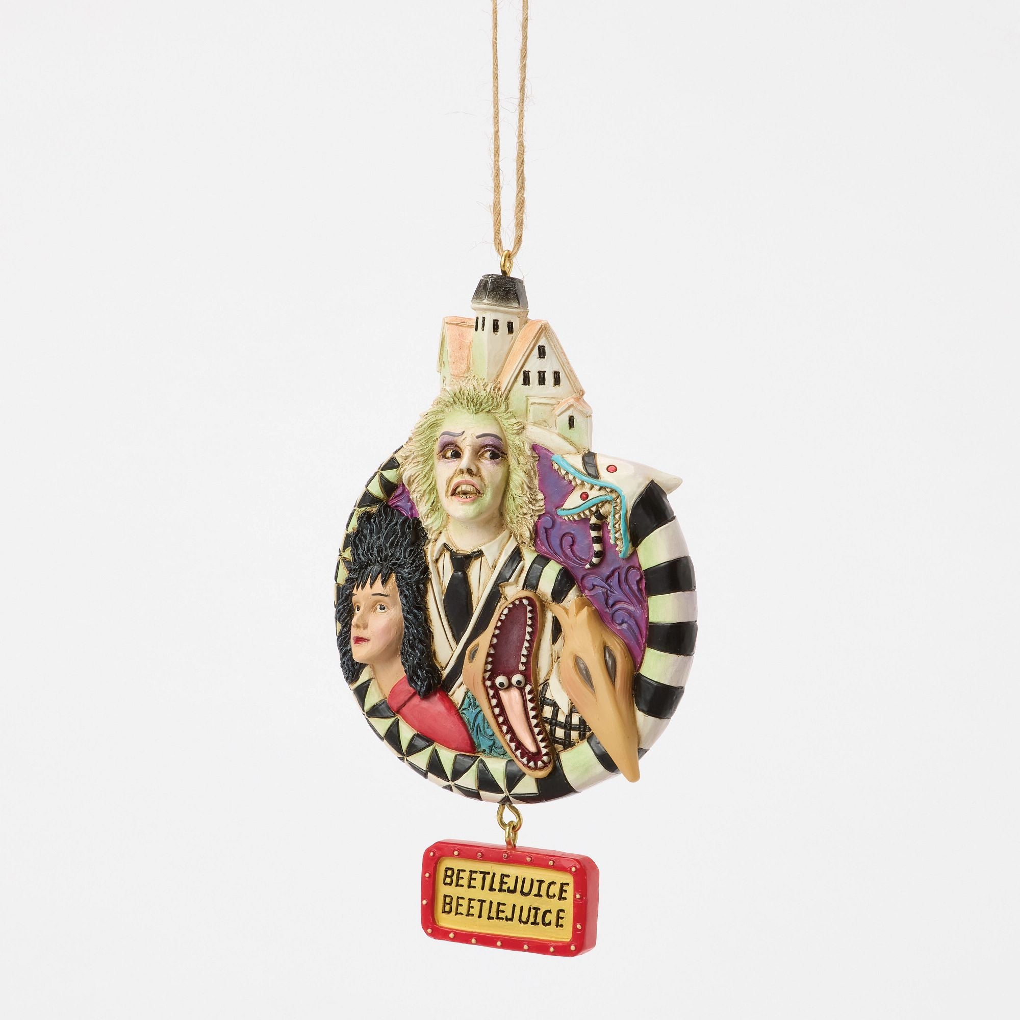 Beetlejuice Group Ornament - Unique Movie Collectible for Halloween & Christmas Decor - Perfect for Fans, Parties & Home Displays